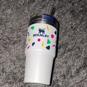 Stanley White Tumbler with Colorful Accents